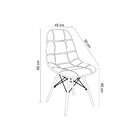 Conjunto 4 Cadeiras Botonê Eiffel  Preto