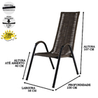 Conjunto 4 Cadeiras Canadá, Artesanal, Para Área, Varanda, Ed