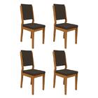 Conjunto 4 Cadeiras Carol Ipê/ - Pr Móveis