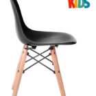 Conjunto 4 Cadeiras Charles Eames Eiffel Dsw Kids - Preta - K