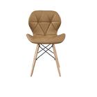 Conjunto 4 Cadeiras Charles Eames Slim Estofada Tm Bege