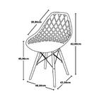 Conjunto 4 Cadeiras Charles Eames Wood Vision Design - Preto