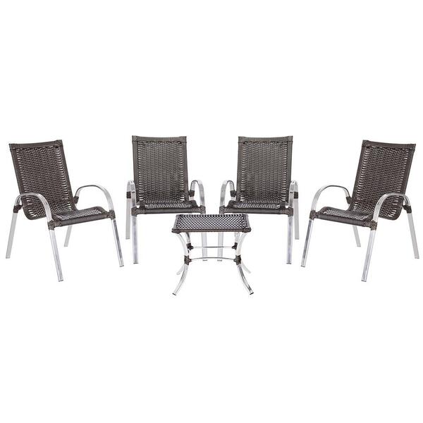 Conjunto 4 Cadeiras Colombia 1 Mesa Baixa Colombia Para Área