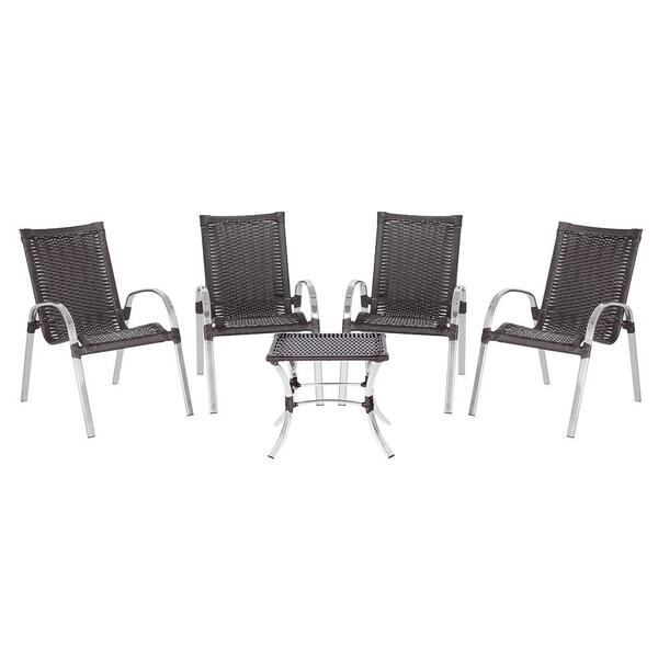 Conjunto 4 Cadeiras Colombia 1 Mesa Baixa Colombia Para Área