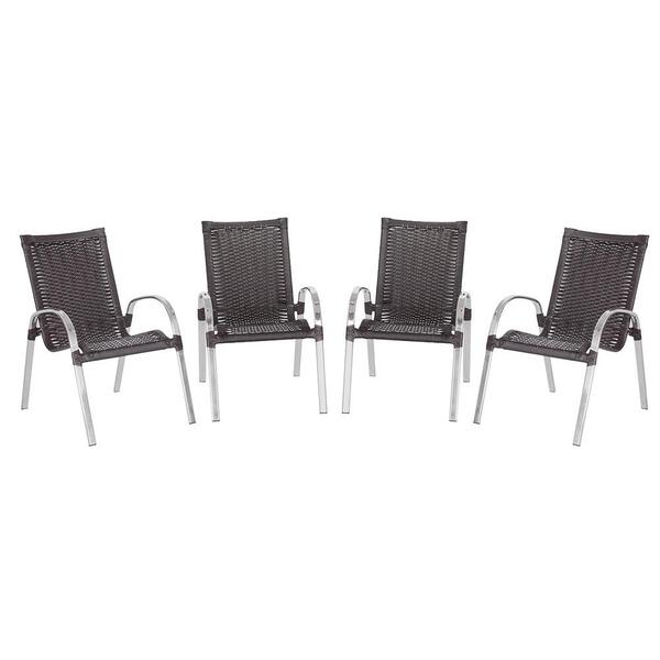 Conjunto 4 Cadeiras Colombia Para Área Externa Em Aluminio E