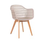 Conjunto 4 Cadeiras Com Braço Agnes   Nude