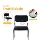 Conjunto 4 Cadeiras Dakkar Preta Para Mesa De Jantar