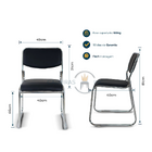 Conjunto 4 Cadeiras Dakkar Preta Para Mesa De Jantar