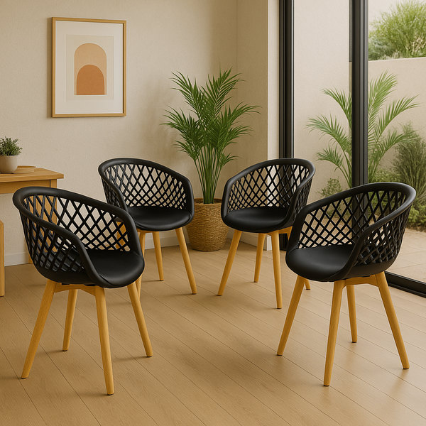 Conjunto 4 Cadeiras De Jantar Cozinha Sala Quarto Varanda Áre