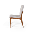 Conjunto 4 Cadeiras De Jantar Estofada Em Madeira Garbo Cinza