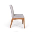 Conjunto 4 Cadeiras De Jantar Estofadas Sara Cinza Claro