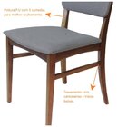 Conjunto 4 Cadeiras De Jantar Madeira Maciça Ayla Estofada Li