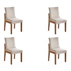 Conjunto 4 Cadeiras De Jantar Mônaco Yescasa Castanho Cinamom