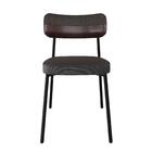 Conjunto 4 Cadeiras De Jantar Tecido Sint. Alloa Est. Preta