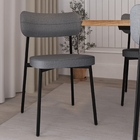 Conjunto 4 Cadeiras De Jantar Tecido Sint. Alloa Est. Preta