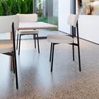 Conjunto 4 Cadeiras De Jantar Tecido Sint. Alloa Est. Preta