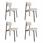 Conjunto 4 Cadeiras De Jantar Tecido Sint. Alloa Est. Preta