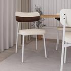 Conjunto 4 Cadeiras De Jantar Tecido Sintetico Alloa Est. Bra