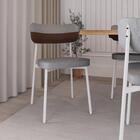 Conjunto 4 Cadeiras De Jantar Tecido Sintetico Alloa Est. Bra