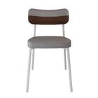 Conjunto 4 Cadeiras De Jantar Tecido Sintetico Alloa Est. Bra