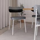 Conjunto 4 Cadeiras De Jantar Tecido Sintetico Alloa Est. Bra