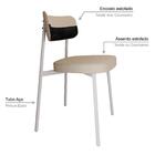 Conjunto 4 Cadeiras De Jantar Tecido Sintetico Alloa Est. Bra