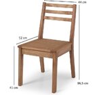 Conjunto 4 Cadeiras De Madeira Doha