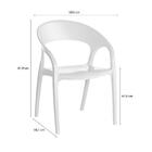 Conjunto 4 Cadeiras De Plástico Polipropileno Empilhável Glas