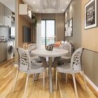 Conjunto 4 Cadeiras Deluxe Nude Cinza