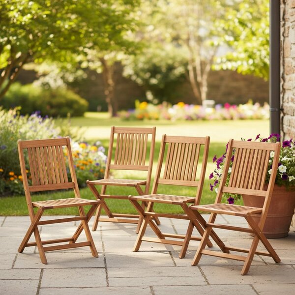 Conjunto 4 Cadeiras Dobráveis Primavera Stain Jatobá