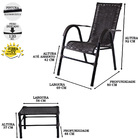 Conjunto 4 Cadeiras E Mesa De Centro Bela, Para Área, Edícula