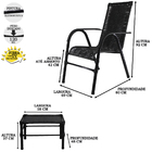 Conjunto 4 Cadeiras E Mesa De Centro Bela, Para Área, Edícula