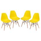 Conjunto 4 Cadeiras Eames Eiffel Amarela