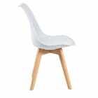 Conjunto 4 Cadeiras Eames Leda Estofada Branco