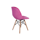 Conjunto 4 Cadeiras Eiffel Botonê Estofada Veludo Base Madeir