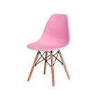 Conjunto 4 Cadeiras Eiffel Eames Rosa Claro + 1 Mesa Eames 80