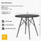 Conjunto 4 Cadeiras Eiffel Eames Vermelha + 1 Mesa Eames 80cm