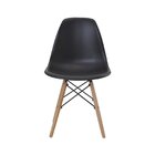 Conjunto 4 Cadeiras Eiffel Pp Base Madeira Desmontada  Preto