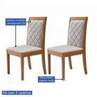 Conjunto 4 Cadeiras Em Madeira Maciça Estofadas Berlim Espres