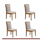 Conjunto 4 Cadeiras Em Madeira Maciça Estofadas Berlim Espres