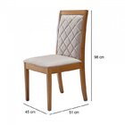 Conjunto 4 Cadeiras Em Madeira Maciça Estofadas Berlim Espres