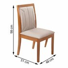 Conjunto 4 Cadeiras Em Madeira Maciça Estofadas Premium Espre