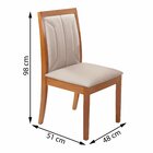 Conjunto 4 Cadeiras Em Madeira Maciça Estofadas Premium Espre