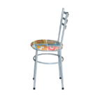 Conjunto 4 Cadeiras Epoxi Cinza Para Cozinha Com Assento Pers