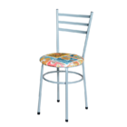 Conjunto 4 Cadeiras Epoxi Cinza Para Cozinha Com Assento Pers