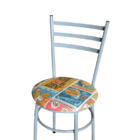 Conjunto 4 Cadeiras Epoxi Cinza Para Cozinha Com Assento Pers