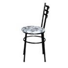 Conjunto 4 Cadeiras Epoxi Preta Para Cozinha Com Assento Pers