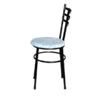 Conjunto 4 Cadeiras Epoxi Preta Para Cozinha Com Assento Pers