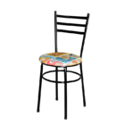 Conjunto 4 Cadeiras Epoxi Preta Para Cozinha Com Assento Pers