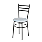 Conjunto 4 Cadeiras Epoxi Preta Para Cozinha Com Assento Pers